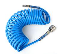 ERGAOBOY 1Pcs PU 8mm 5m Blue Recoil Air Compressor Hose Pipe Fitting