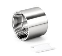 ERGAOBOY 1Pcs SS304 4" Female BSP Threaded Straight Pipe Coupling Fitting