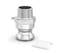 ERGAOBOY 1Pcs SS304 Type F 1" Male BSP Threaded Camlock Adapter