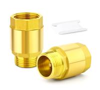 ERGAOBOY 2Pcs Brass 3/4" Female x 3/4" Male BSP One Way Check Valve