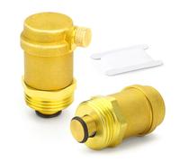 ERGAOBOY 2Pcs Brass Automatic Air Vent Valve, 3/4" BSP Air Release Valve Bleed Air in Heating System for Solar Water Heater and HVAC System