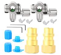 ERGAOBOY 4 Pcs BPV31 Bullet Piercing Valve with 7/16" R22 to R134A Low Side Adapter,Fit for AC 1/4,5/16,3/8 Pipes