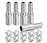 ERGAOBOY 5Pcs 304 Stainless Steel Hose Barb Reducer, 15mm to 12mm