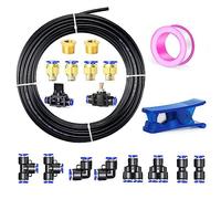 ERGAOBOY 6MM OD Black 10 Metres Nylon Pneumatic Air Hose Pipe Tube Kit for Fluid Transfer Brake System