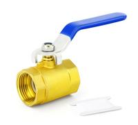 ERGAOBOY Brass 3/4" Full Port Ball Valve BSP Threaded Fitting | Dual threaded ports, full port straight flow, quarter-turn lever closure, for fluid control networks