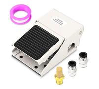 ERGAOBOY Pneumatic Foot Pedal Valve Kit, 1/4"BSP 3 Way 2 Position Threaded Rubber Nonslip Pressure Control FV320 with 6MM Fittings