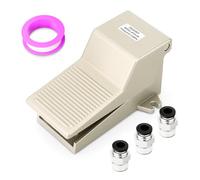 ERGAOBOY Pneumatic Foot Pedal Valve Kit, 1/4"BSP 5 Way 2 Position Threaded Rubber Nonslip Pressure Control 4F210-08 with 6MM Fittings