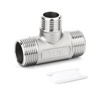 ERGAOBOY SS304 20x15mm Male Threaded Reducing Tee Pipe Fitting
