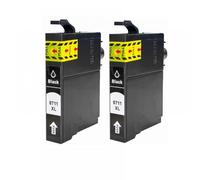 eRgDFS Compatible with T0711 T0712 T0713 T0714 DX Series Ink Cartridges DX4000 DX4000 DX4050 DX400 DX5000 DX4450 DX5050 DX6000 DX6050 SX110 SX215(2 Black)