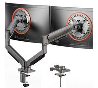 ErGear Dual Monitor Arm, Full Adjustable Monitor Mount for 13-32″ Screens, Fast Install Computer Monitor Stand with Tool-Free VESA Mount, Max Load 9kg Max VESA 100x100mm Gaming - Grey