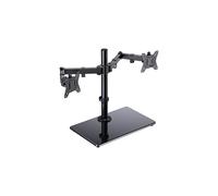 ErGear Dual Monitor Stand for 13"- 32" Screen, Freestanding Base Dual Monitor Arm with Smooth Flowing Motion, Dual Monitor Mount Tilt ?45? Swivel 180?