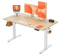 ErGear Electric Standing Desk Height Adjustable 140 x 70cm, Sit Stand Desk with 4 Memory Smart Pannel, Home Office Desk with Splice Board