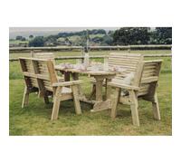 Ergo 2X2B 2XC Table Set - Min. Assembly Required - Set of Cushions Inc Churnet Valley Garden Furniture Ltd Brown One Size