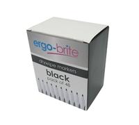 ERGOBRIT JN10110 Dry-Wipe Marker with Rubber Grip - Black