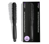 Ergo Ceramic Ionic Round Hair Brush - Salon-Quality Brush for Blow Drying, Roller Brush for Wet & Dry Hair Styling, Volumizing Hair Care (ER25: 1")