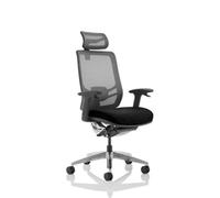 Dynamic Ergo Click Black Fabric Seat Black Mesh Back with Headrest