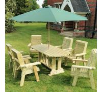 Ergo Garden Patio Dining Set by Churnet Valley - 6 Seat