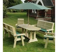 Ergo Garden Patio Dining Set by Churnet Valley - 8 Seats