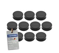 Ergo Large Magnets, Diameter 34 mm x 12.5 mm, Pack of 10 Black