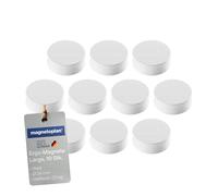 Ergo Large Magnets, Diameter 34 mm x 12.5 mm, Pack of 10 White
