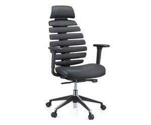 ERGO LINE II PRO | Leather - Professional Office Chair Black