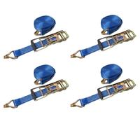 Ergo Ratchet Tie Down Straps 50MM 20M 5T X4 (Reverse Action Lashing Pull Down Claw Hook)