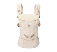 Ergobaby Adapt Carrier for Newborns from Birth, 3 Positions, Ergonomic Linen Carrier Baby Front-Inward and Back Carry Position, Natural Linen
