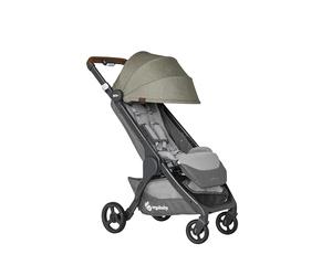 Ergobaby Metro+ Deluxe Newborn and Baby Stroller, Compact, Foldable, Full Recline, 5-Point Safety Harness with Extendable Canopy, Stroller/Pram for Boys and Girls, Suitable from 0-4 Years (Green)