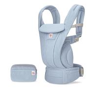 Ergobaby Omni Deluxe All-in-One Baby Carrier for Newborns from Birth up to 20kg, Ergonomic 4-Position mesh Baby Carrier Back Carrier Travel System, Serene Blue