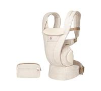 Ergobaby Omni Deluxe All-in-One Baby Carrier for Newborns from Birth up to 20kg, Ergonomic 4-Position Linen Baby Carrier Back Carrier Travel System, Natural Linen