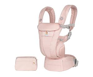 Ergobaby Omni Dream Baby Carrier for Newborns from Birth up to 20.4 kg, 4 Positions SoftTouch Cotton Ergonomic Baby Belly Carrier Back Carrier Baby Carrier (Pink Quartz)