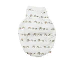 Ergobaby Swaddle Wrap Sleeping Bag with Hip Positioner and Arm Pouches, Swaddler Blanket 0-3 Month, 100% Cotton, Elephant
