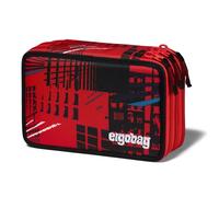 ergobag Maxi Pencil Case Set, 40 Pieces, Lyra Colouring and Felt Tip Pens, Change Compartment, Ruler, Scissors AlarmBärreitschaft - Red