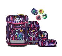 ergobag cubo light School bag set 6-piece purple