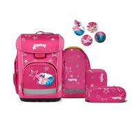 ergobag cubo light School bag set 6-piece purple