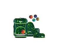 ergobag Cubo Light Set Ergonomic School Bag, Extra Light, Set of 5, 860 g, Bärtastisch - Green, standard size, School bag set