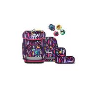 ergobag Cubo Light Set Ergonomic School Bag, Extra Light, Set of 6, 860 g, Ambärzonas - Purple, standard size, School bag set