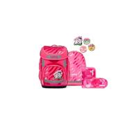 ergobag Cubo Set Ergonomic School Bag Classic 5-Piece 1st Class Primary School, Artificial bear colourful unicorn - pink, standard size, School bag set