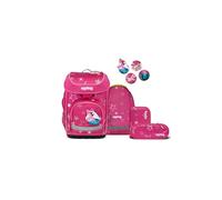 ergobag Cubo Set Ergonomic School Bag Classic 5-Piece 1st Class Primary School, Star Teasybear - Pink, standard size, School bag set