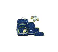 ergobag Cubo Set Ergonomic School Bag Classic 5-Piece 1st Class Primary School, Top Riding Bear - Dark Blue, One Size