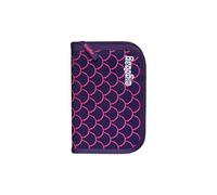 ergobag Lyra Pencil Case Set, 22 Pieces, Colouring Pencils, Timetable Compartment, Change Compartment, Ruler Pearl Dive Bear - Purple