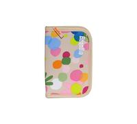 ergobag Lyra Pencil Case Set, 22 Pieces, Colouring Pencils, Timetable Compartment, Change Compartment, Ruler Flower PowBear - Beige