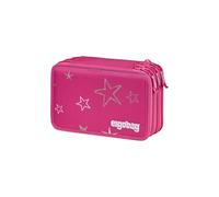 ergobag Maxi Pencil Case Set, 40 Pieces, Lyra Colouring and Felt Tip Pens, Change Compartment, Ruler, Scissors, SternzauBär - Pink