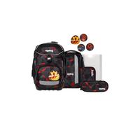 ergobag Pack Set Ergonomic School Backpack Flexible 6-Piece Set 1st Class Primary School for Girls and Boys, TaekBärdo - Grey, Standard Size, School Bag Set