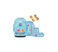 ergobag Pack Set Ergonomic School Bag Flexible 6-Piece Set 1st Class Primary School for Girls and Boys, Bear Witch - Blue, standard size, School bag set