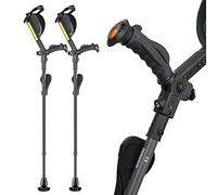 Ergobaum Product image 7G Adjustable Folding Ergonomic Shock-Absorbing Crutches (Pair) (Grey)