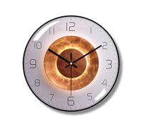 Ergocar Art Deco Modern Silent Metal Wall Clock, Suitable for Living Room, Bedroom, Study Room, Office