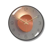 Ergocar Art Deco Wall Clock, Non-ticking Silent Modern Metal, Suitable for Living Room, Bedroom, Study Room, Office