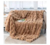 Ergocar Blanket, Faux Rabbit fur Throw Blanket, Reversible Soft Warm Throw Blankets, Elegant Cozy Throw Decorative Blanket, for Your Sofa, Bed, Armchair, Garden and More