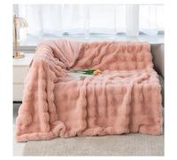 Ergocar Blanket, Faux Rabbit fur Throw Blanket, Reversible Soft Warm Throw Blankets, Elegant Cozy Throw Decorative Blanket, for Your Sofa, Bed, Armchair, Garden and More